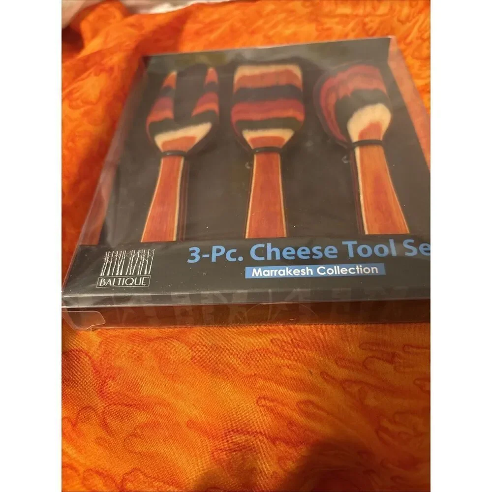 Baltique Marrakesh 3 Piece Cheese & Charcuterie Tool Set Colorful & Karma 4 Piec